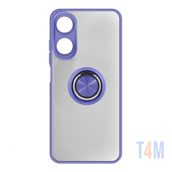 Funda con Anillo de Soporte para Oppo A58 4g Azul